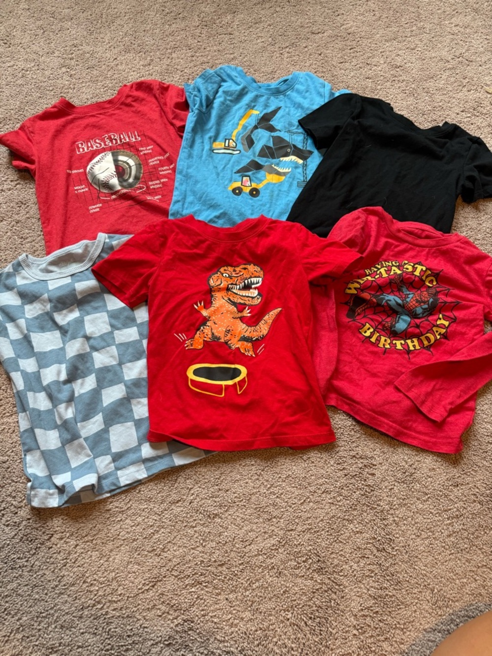 Cat & Jack Red Dino Graphic Short-Sleeve Tee